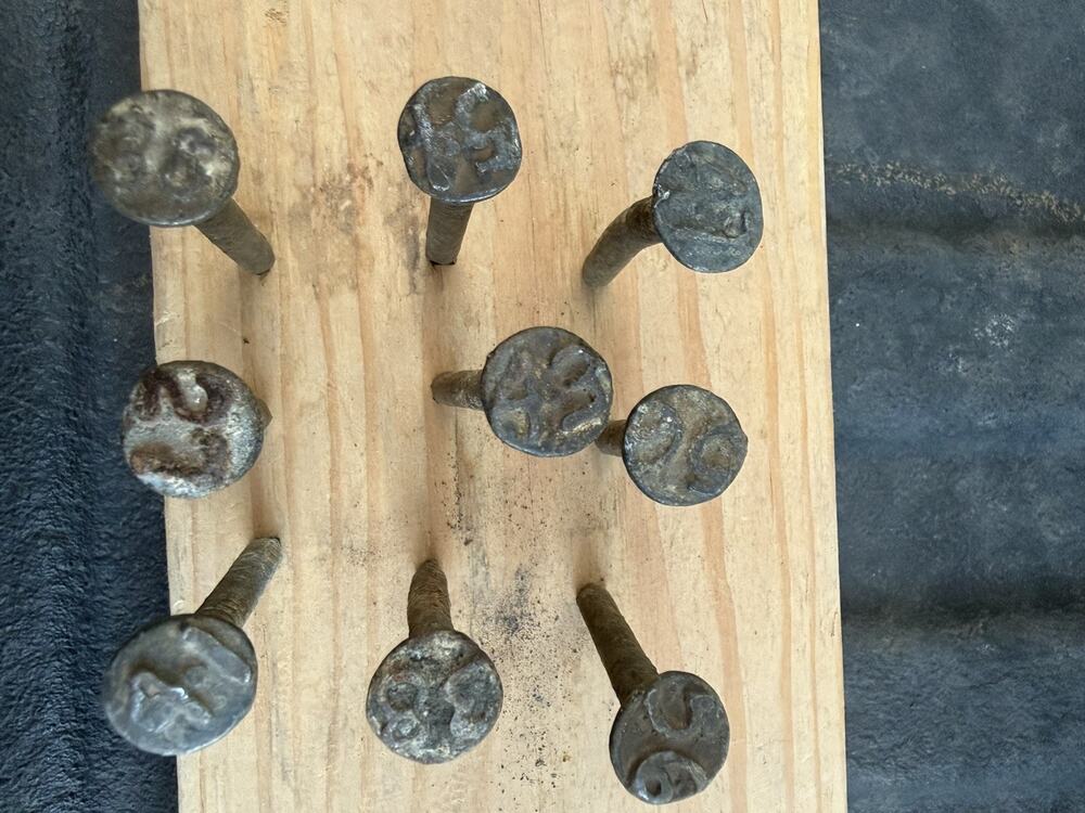 Lot of 40 Vintage Railroad Date Nails 1920s-1950s Ties Poles Collectible